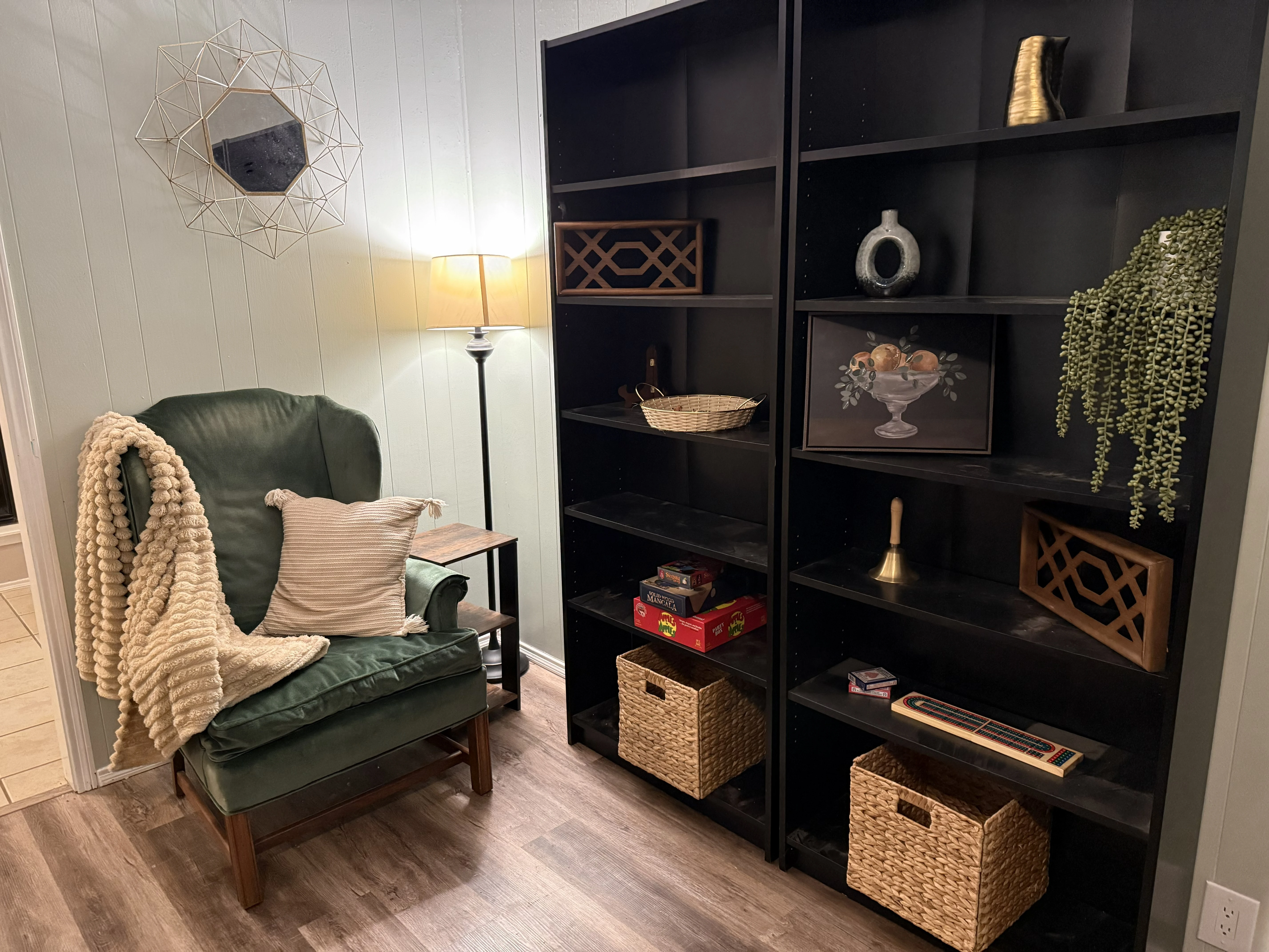 Cozy reading nook